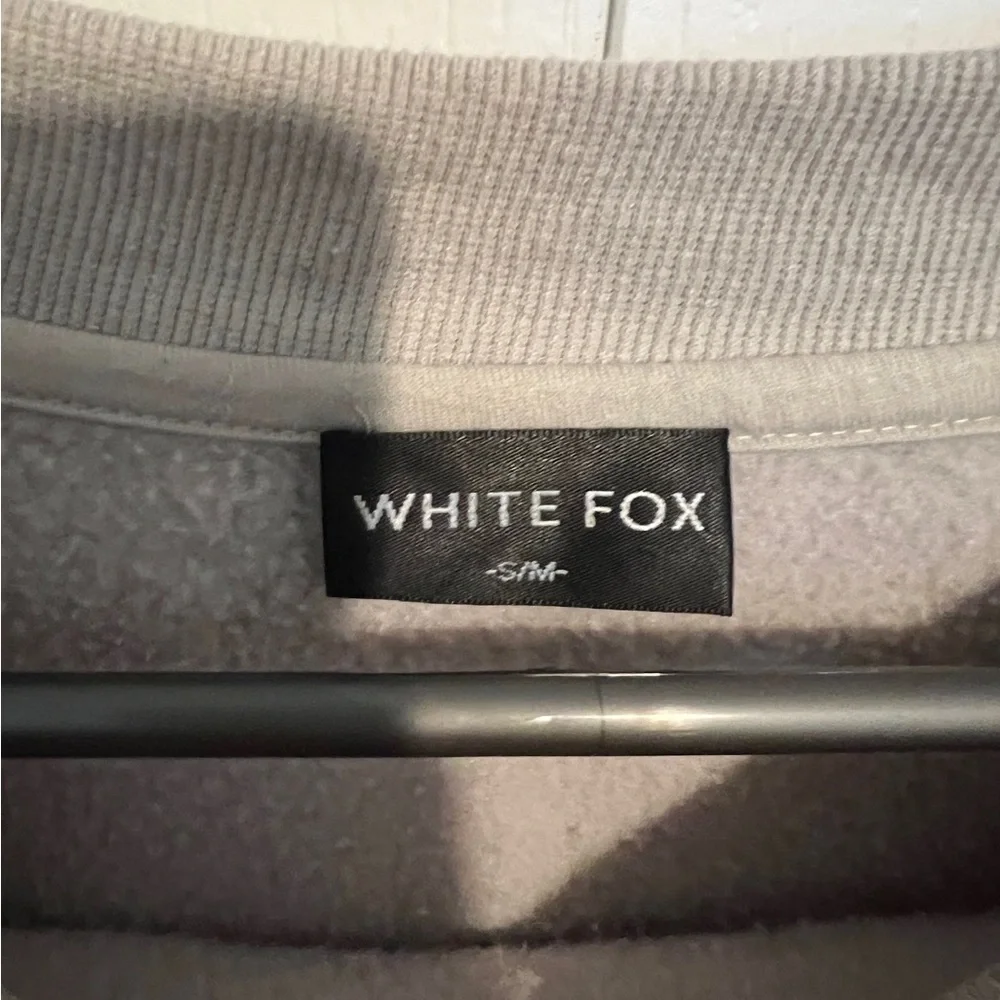 White Fox Boutique Gray Sweatshirt - Picture 2 of 3